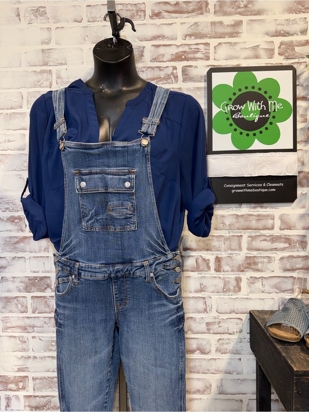 NOBO Blue Denim capri overalls